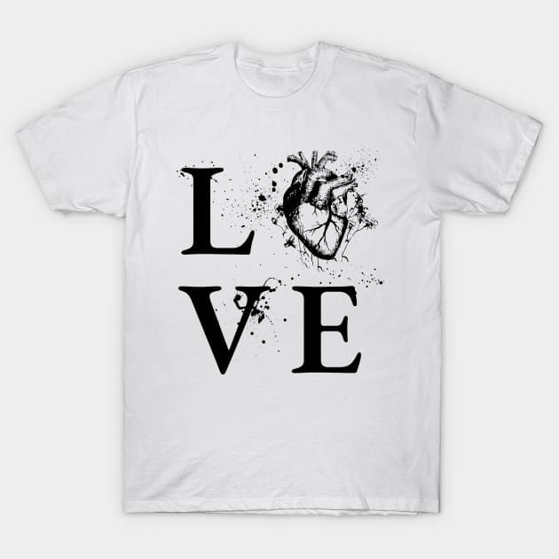 Love Realistic Heart T-Shirt by WildScience